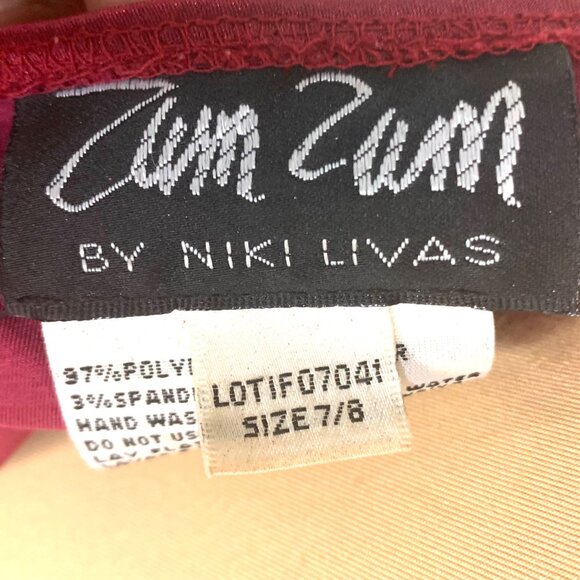 Stunning VTG Burgundy Glam Old Hollywood Satin Formal Gown 7/8 Back Tie Straps - Picture 7 of 8